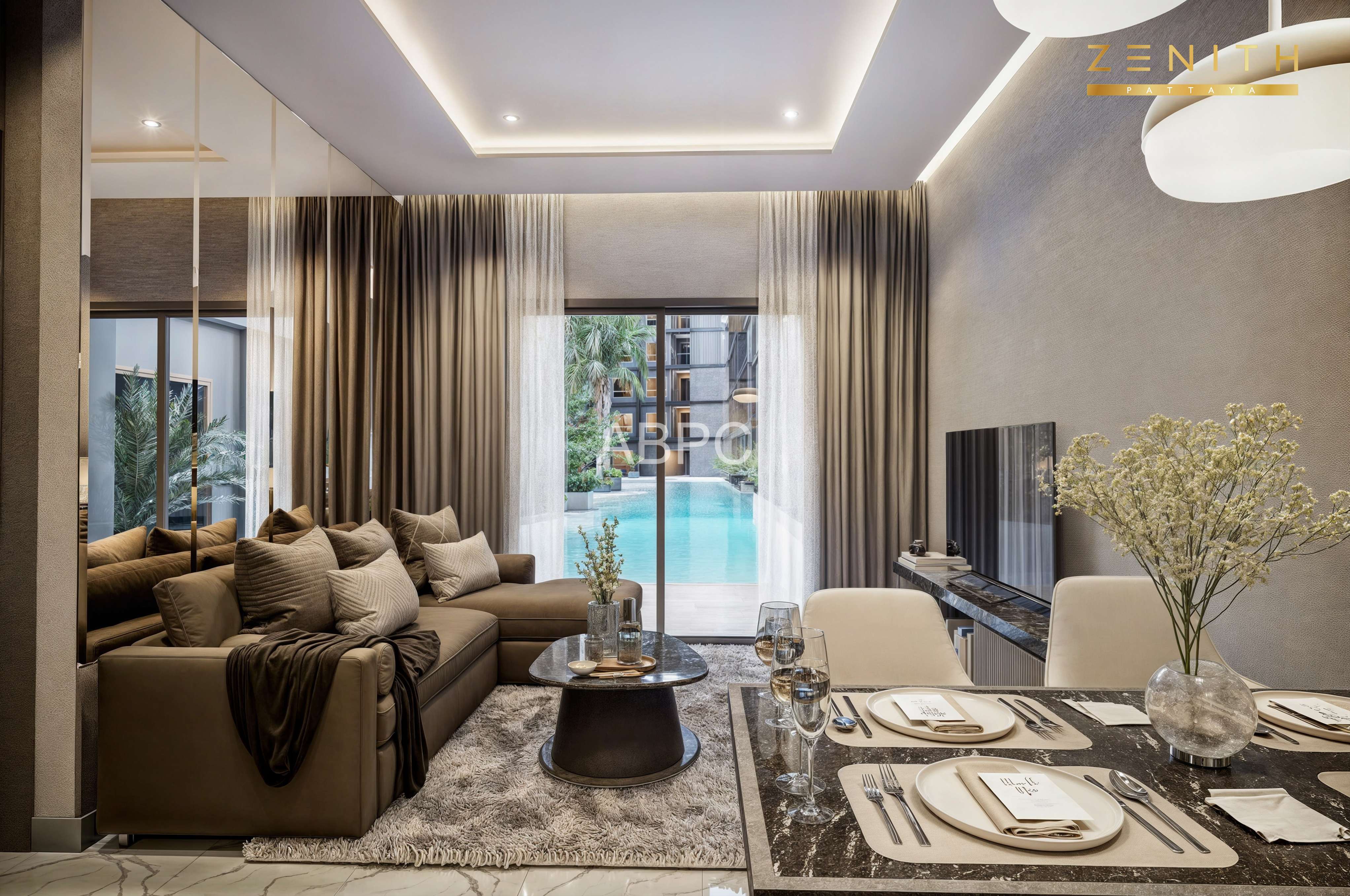 Stunning 1 Bed 1 Bath Pool Access Condo Zenith Pattaya - Foreign Quota photo 4