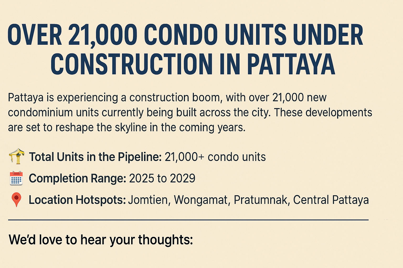 Over 21,000 Condo Units Under Construction in Pattaya – What Does This Mean for the Market