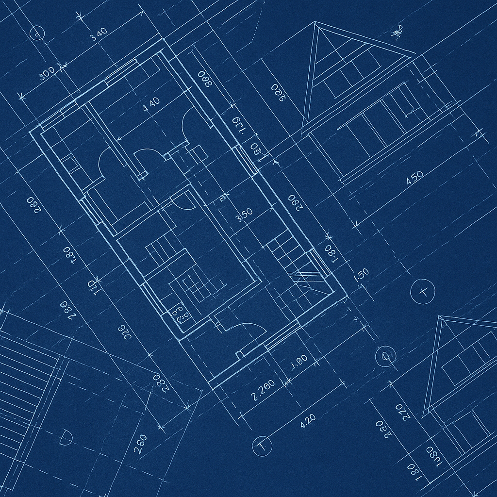 Architectural blueprint of a building design