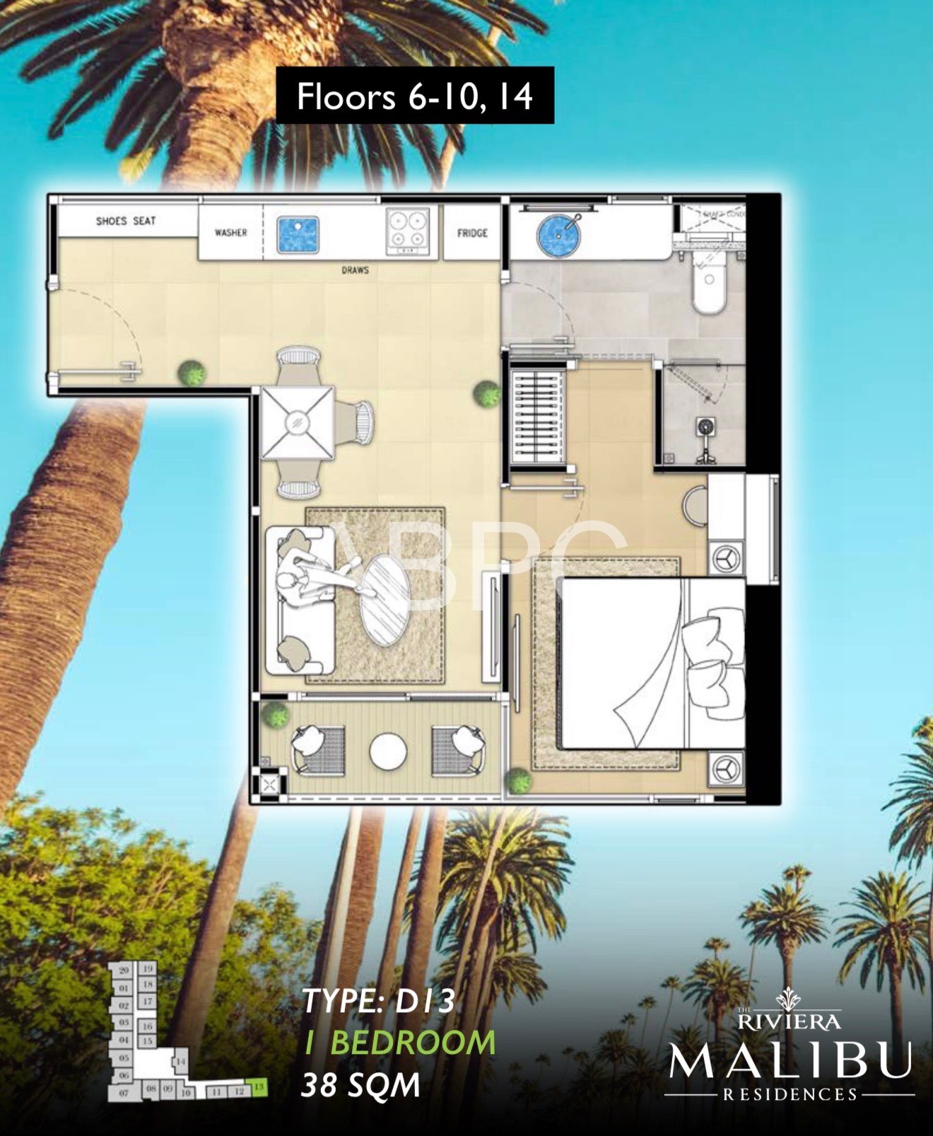 One bedroom condo for sale in Riviera Malibu photo 8